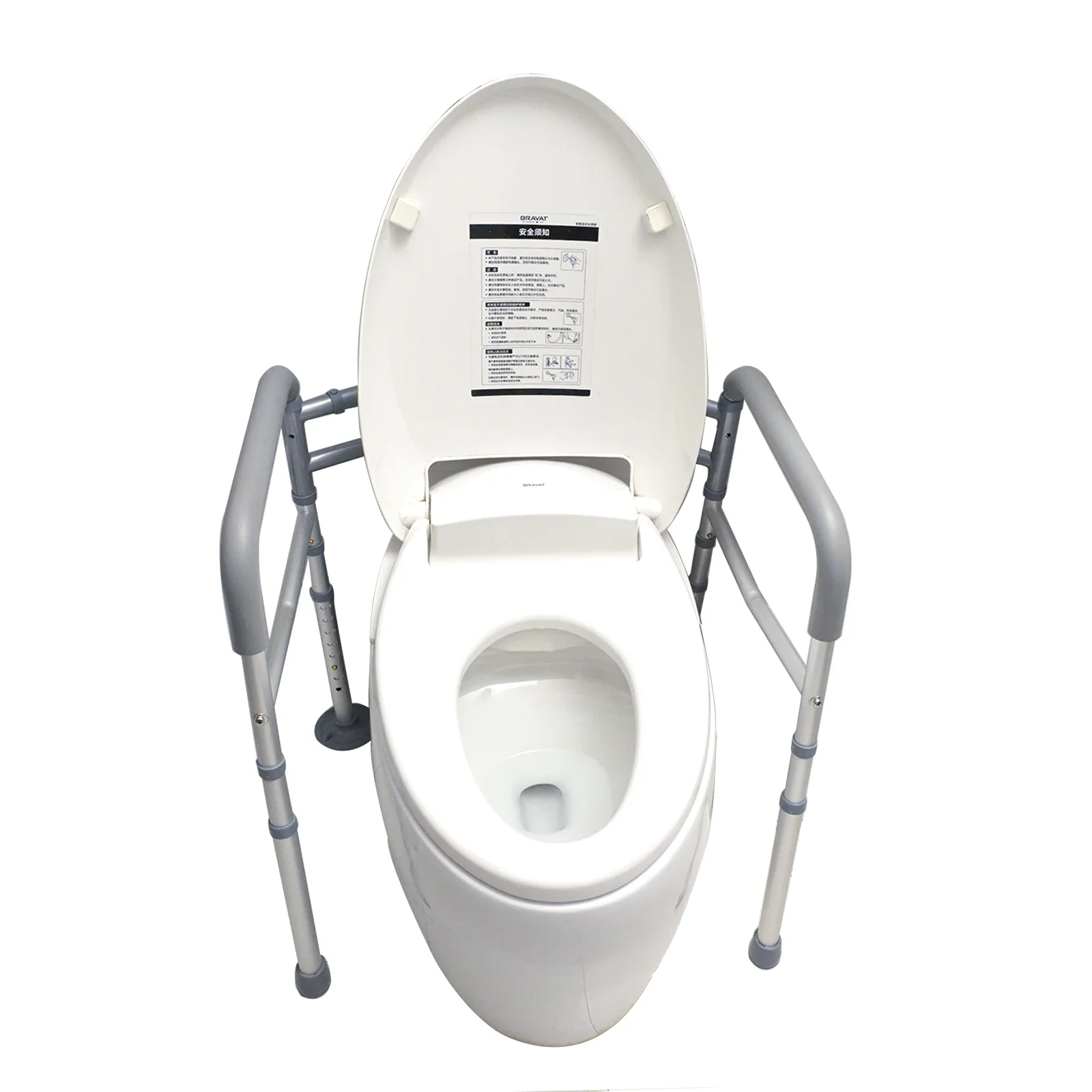 

Foldable bathroom commode toilet safety frame rails height adjustable toilet seat safety armrest frame for the elderly