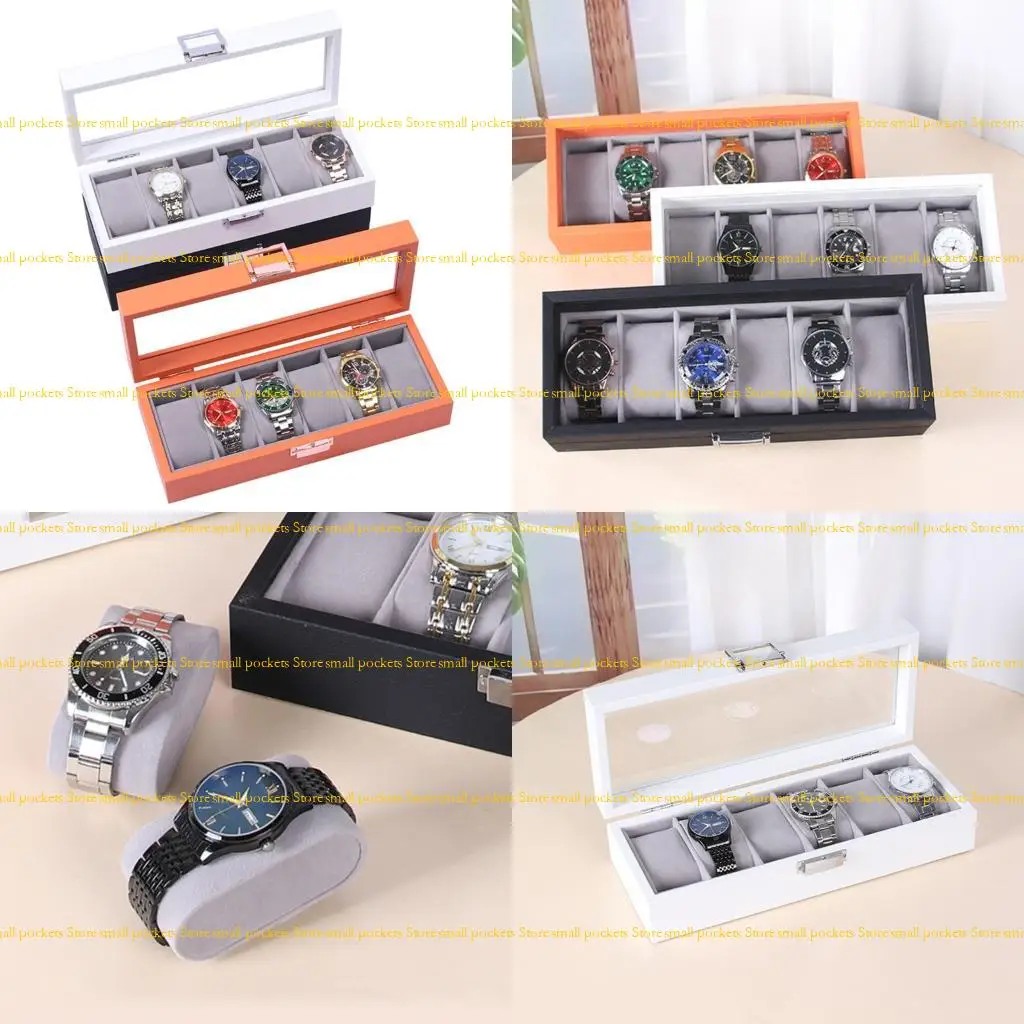 

R1WD Деревянная ювелирная коробка с защитной бархатной прокладкой и стеклянной крышкой пылеипроницаемой