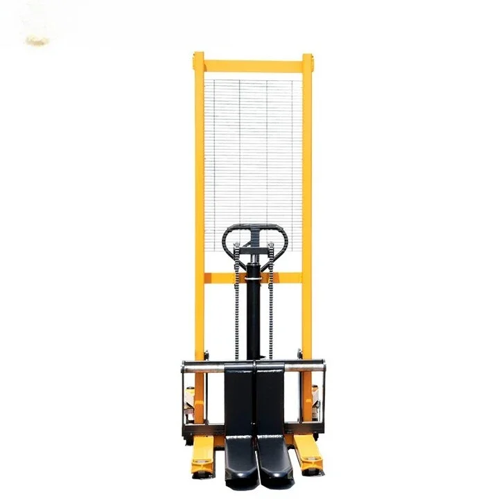 Manual hydraulic forklift, stacker, small loading and unloading truck, lifting and handling logistics, warehousing forklift view 4