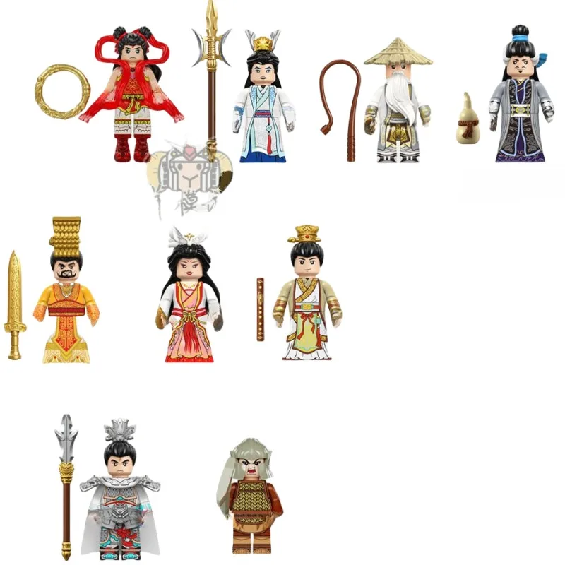 Fengshen Hero Version Ao Bing Jiang Ziya Creative Assembly Building Blocks Figure Model Children\'s Educational Toys Holiday Gift