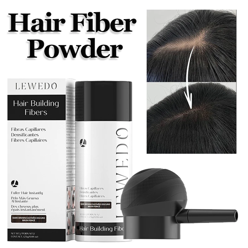Hair Fibers Powder Instant Hair Growth Fiber Keratin Thickening Spray Applicator Hair Building Fibers Hair Loss Regrowth Powder