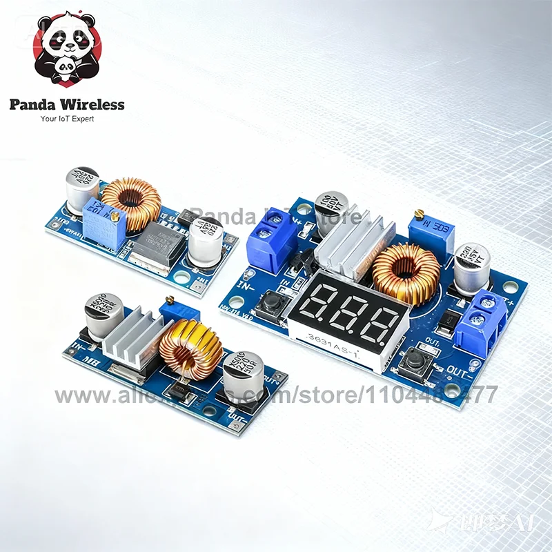 2 قطعة 3A/5A قابل للتعديل DC-DC محول فرق الجهد وحدة تنحى الجهد المنظم مجلس 5 فولت-24 فولت الناتج LM2596HV/LM2596/XL4005