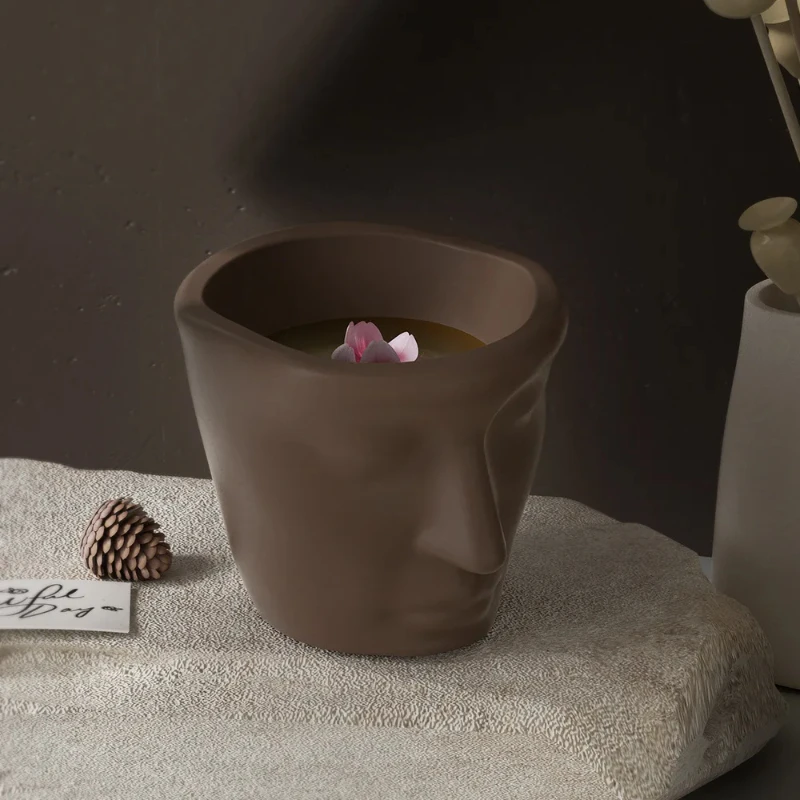 

Creative Silicone Mold for Facial Storage Cup Candle Cup Concrete Cement Flower Pot Gypsum Mold Handmade Craft