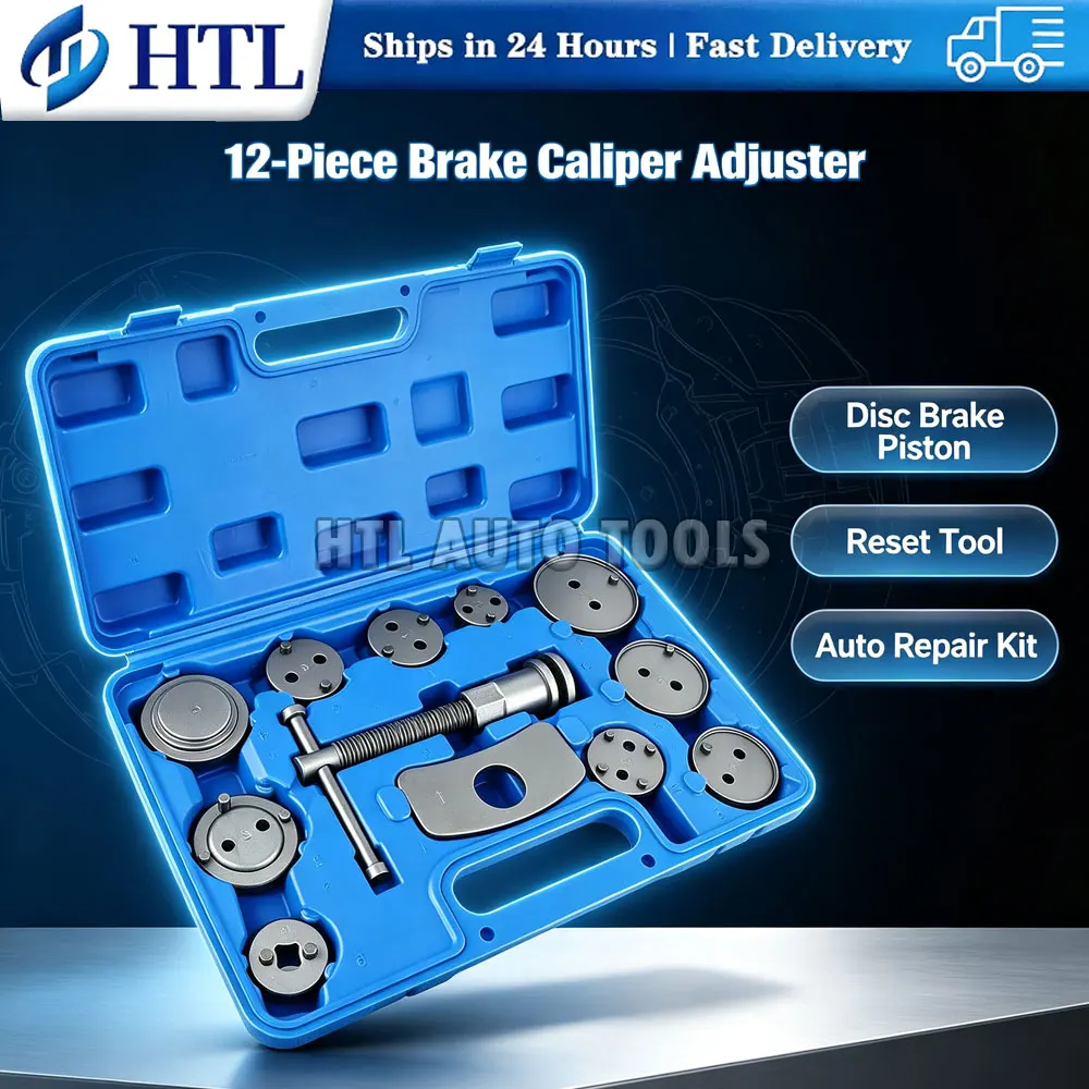 12Pcs Brake Caliper Piston Wind Back Tool Universal Disc Brake Compressor Kit Brake Pad Repair Rewind Tools