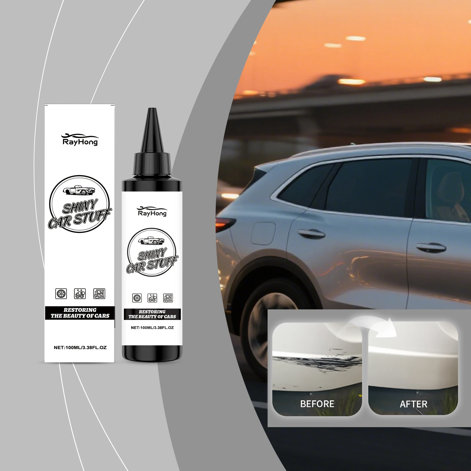 Shiny Car Paint Restorer Car Scratch Remover Long Last Up To 6 Months Restore Auto Paint Shine Nanos Grade Car Care Maintenance
