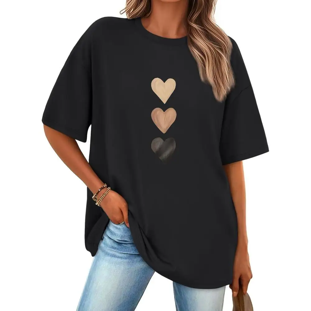 

Womens Graphic Tees Oversized Casual Tops Short Sleeve Loose Fit T Shirts Going Out Cute Summer Tops