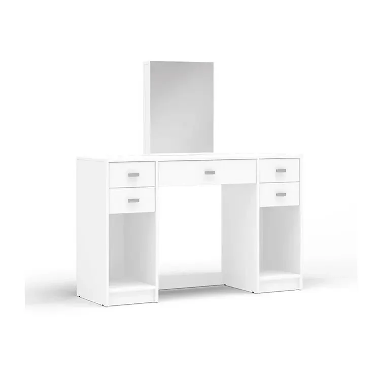 

# Hot Customized White Vanity Desk Simple Dressing Table With Mirror And Drawers Set