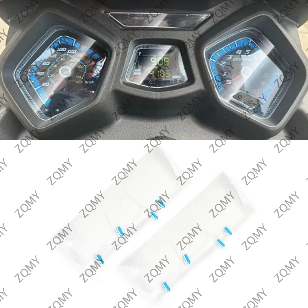 2x Motorcycle Dashboard Film Clear Speedometer Screen Films Scratch Protector Sticker For SYM JOYMAX Z300i