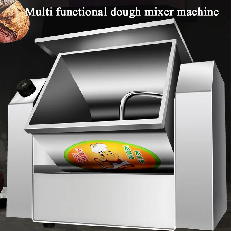 Misturador de massa comercial 25kg máquina de amassar massa horizontal 2200w 220v balde de aço inoxidável máquina de mistura de farinha