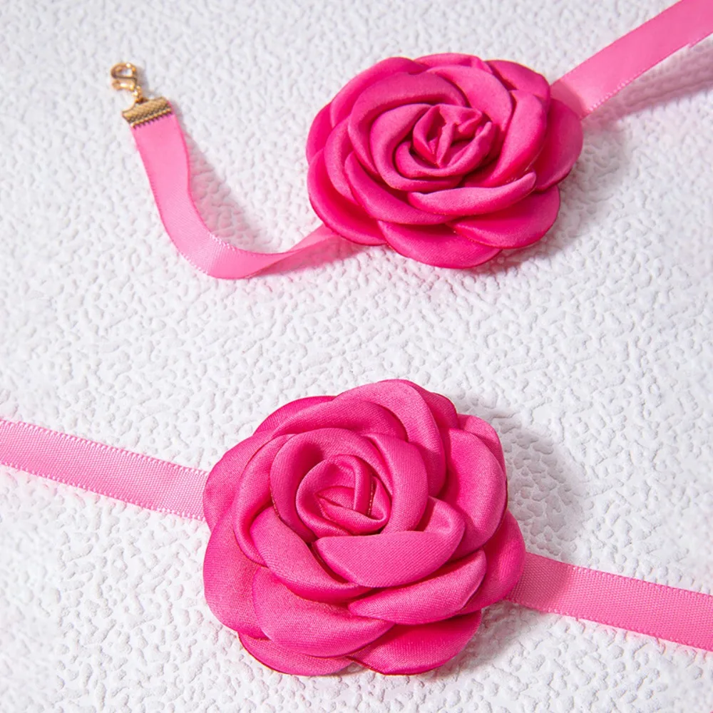 Lace Flower Necklaces Trendy Jewelry Imitation Pearl Trending Neck Chain Exaggerated Romantic Choker Necklace Women's