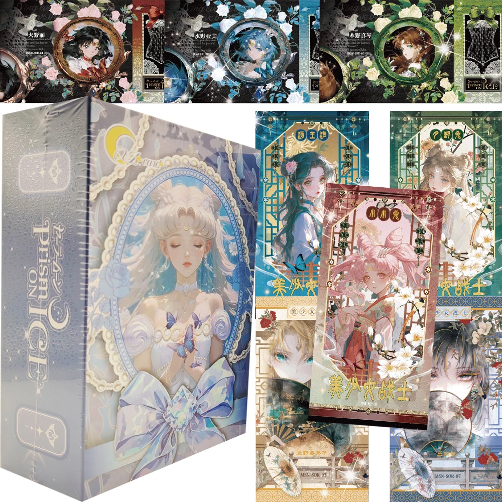 

Sailor Moon Collection Cards Anime Magical Girl Tsukino Usagi Fairy Tale Oil Painting Style Character Long Cards Festival Gifts