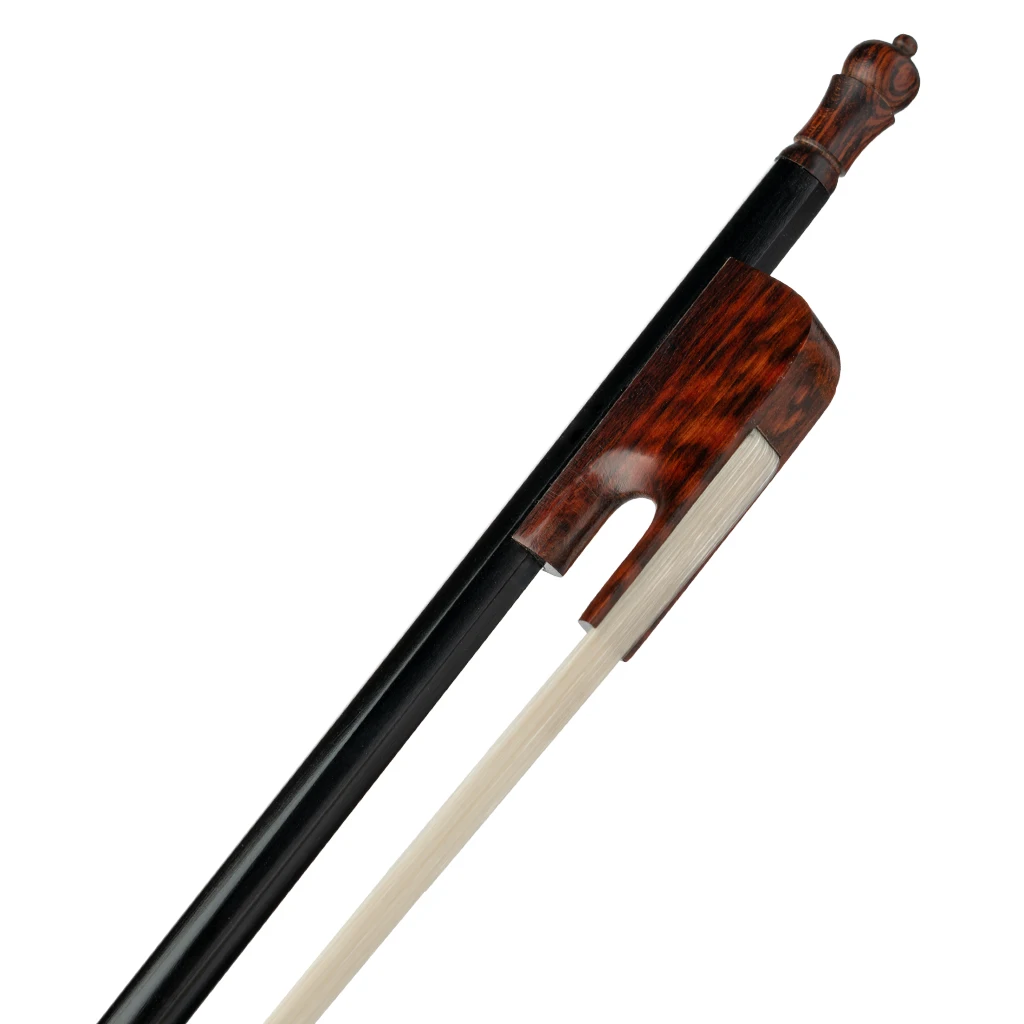 Baroque 4/4 Carbon Fiber Violin Bow W/Snakewood Frog Well Balance White Horse Hair & Carbon Fiber Violin Bows Endpin Accessories