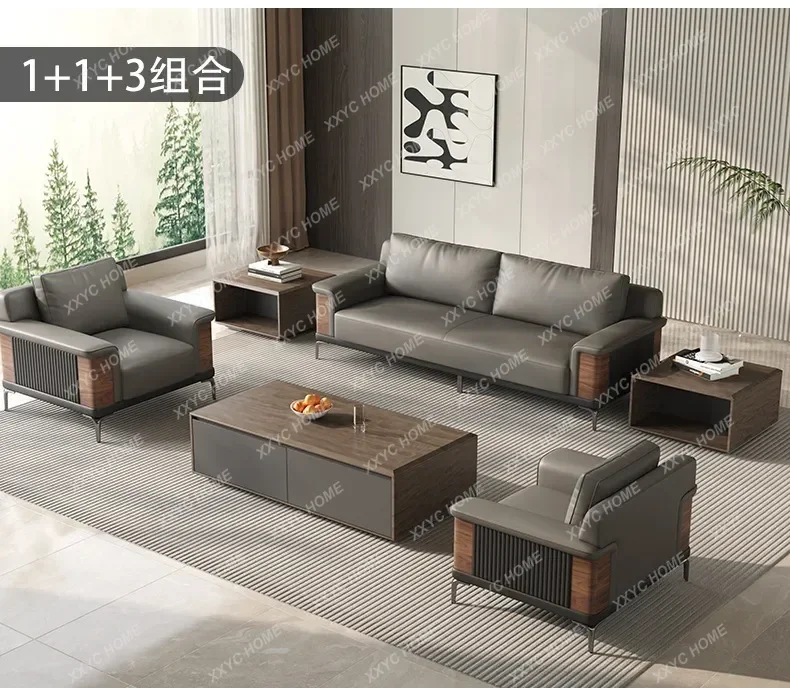 d5556 Sofás de Oficina Populares, Sofás de Oficina Presidenciales de Cuero PU para Café, Muebles de Oficina para Reuniones de Negocios Gado Mai Matasai