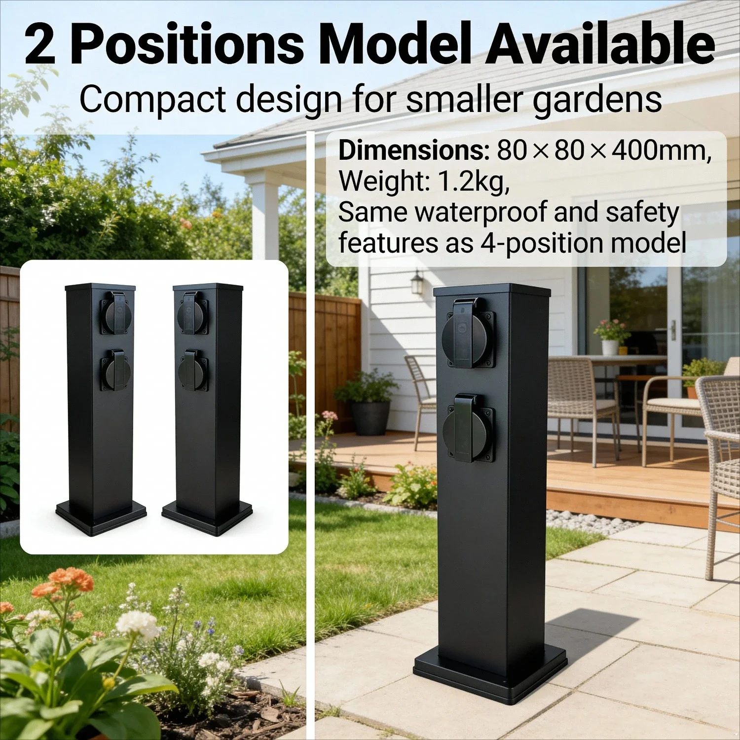 

FUNAYA 16A Outdoor Waterproof Socket Wall Mounted EU Garden Charging Socket for Secure Externally Located Electrical Connections