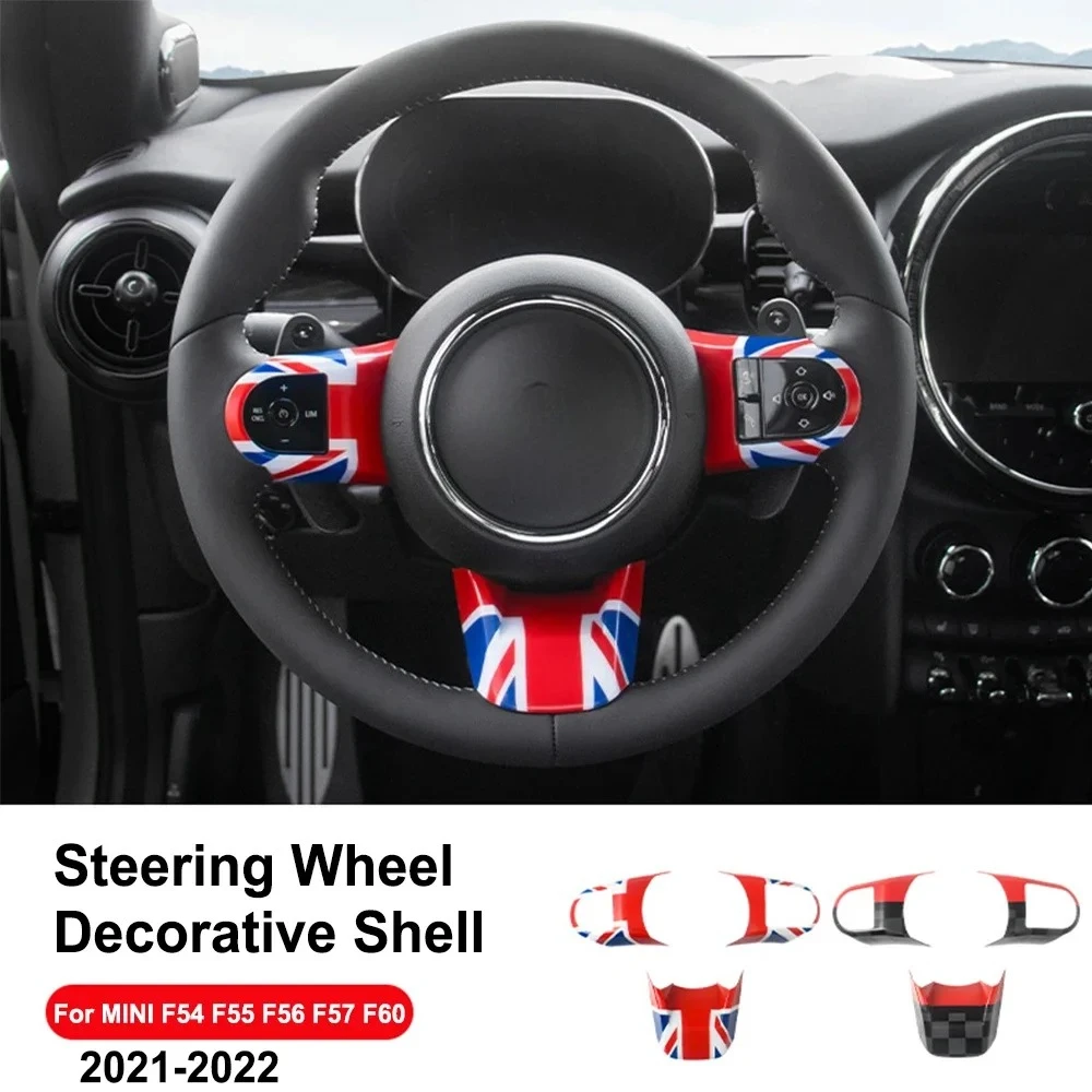 

Автомобильный чехол на руль для Mini Cooper One S F54 F55 F56 F57 F60 Countryman Clubman 2021-2022 Union Jack Стайлинг Cover