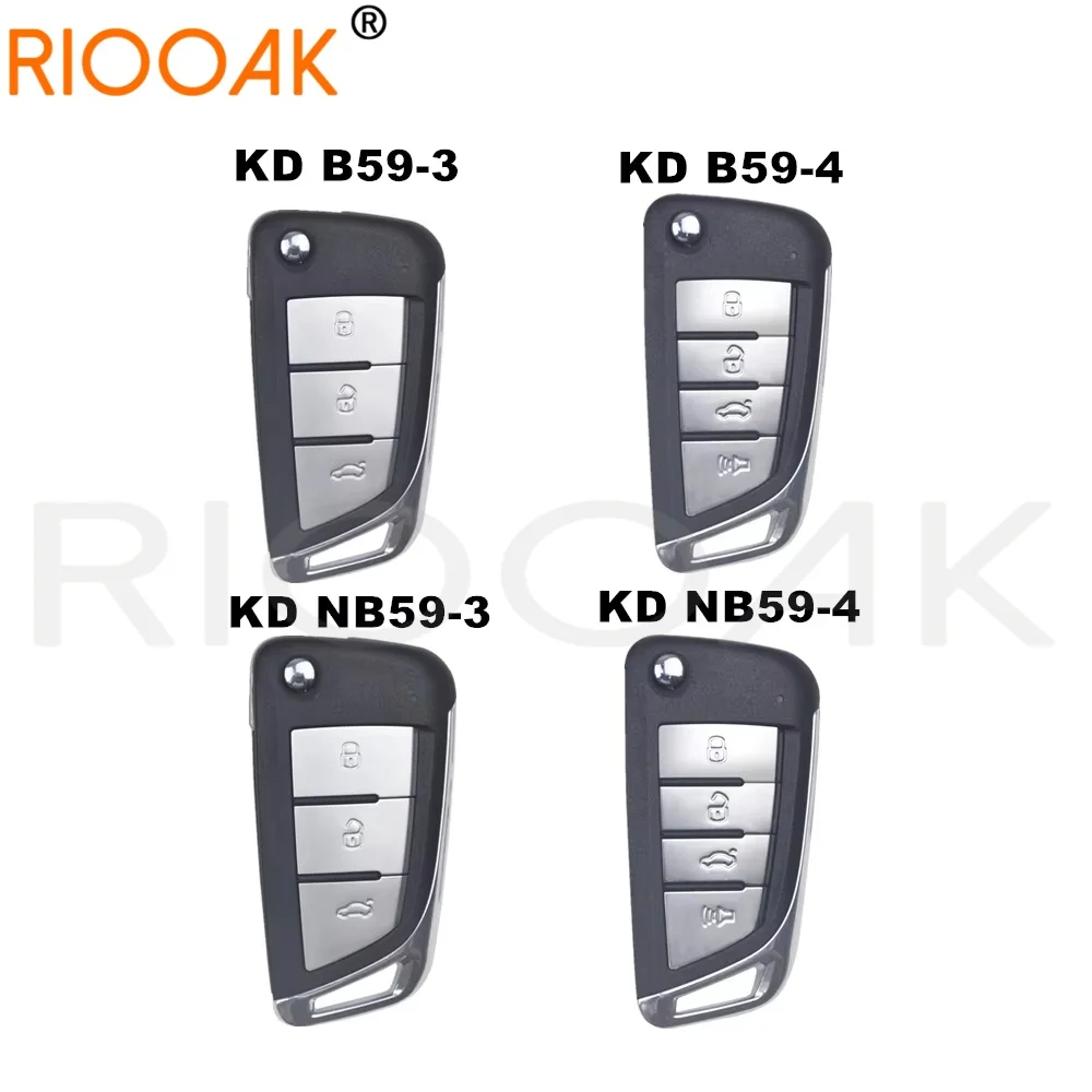 

1/2/5 шт. универсальный выкидной ключ-пульт KEYDIY KD B59-3 NB59-3 B59-4 NB59-4 серий B и NB, 3/4 кнопки