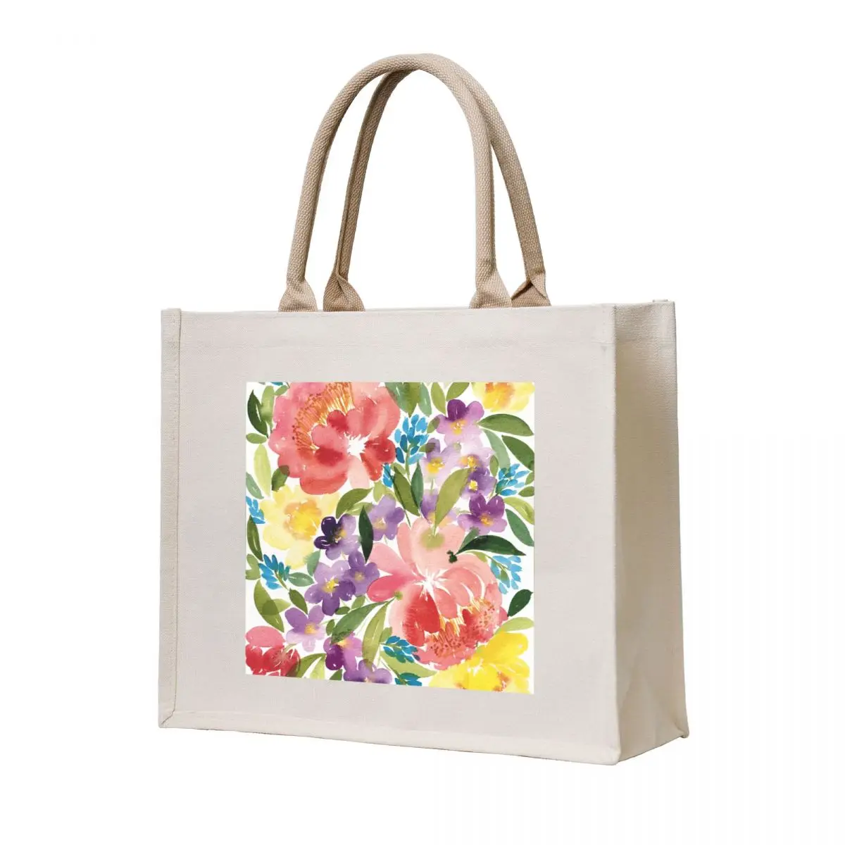 Watercolour Floral Burst Tote Bag female bag Women's bags large size bags