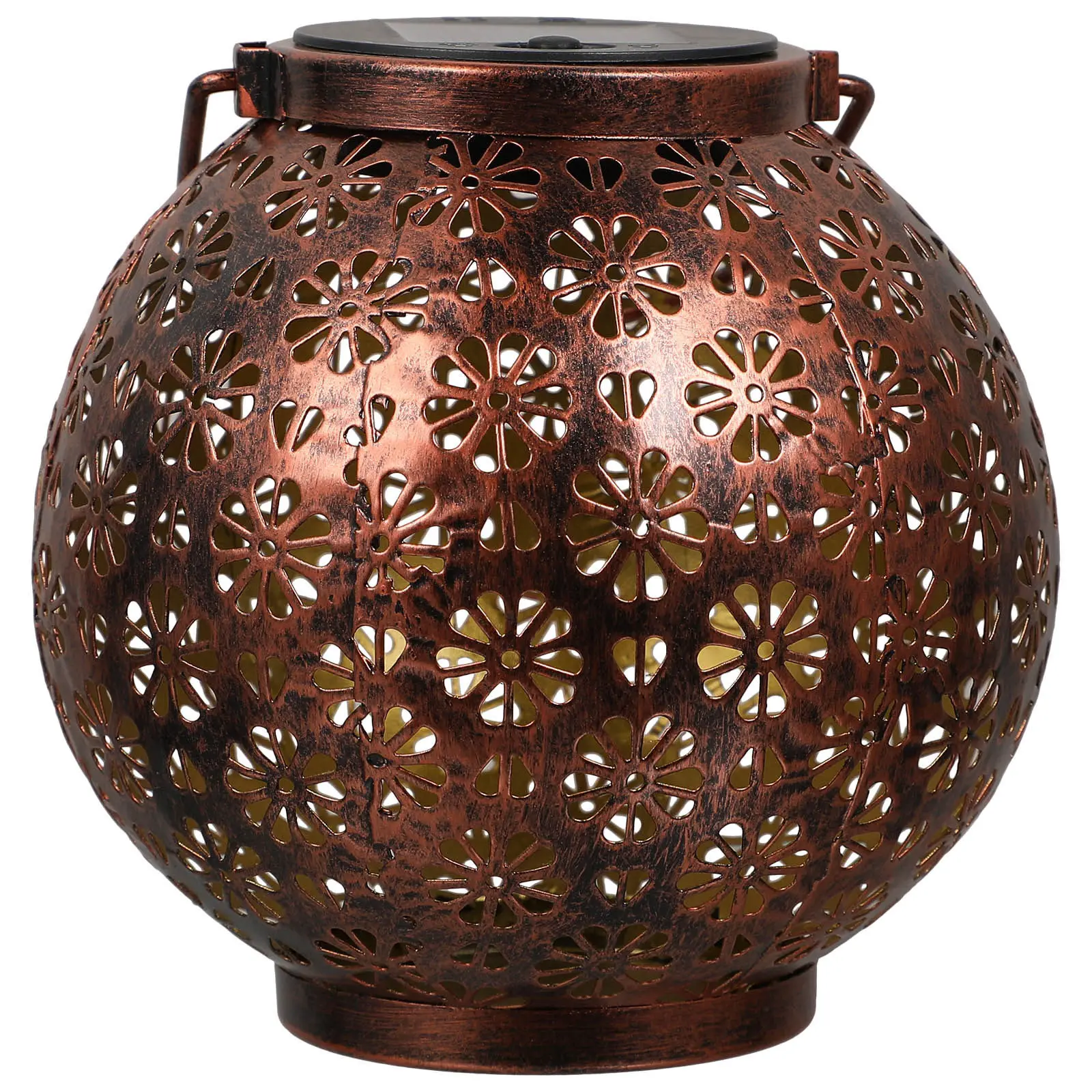 

Solar Lantern Outdoor Hanging Light Decorative Garden Lamp Metal Design Solar Powered Night Yard Decoration