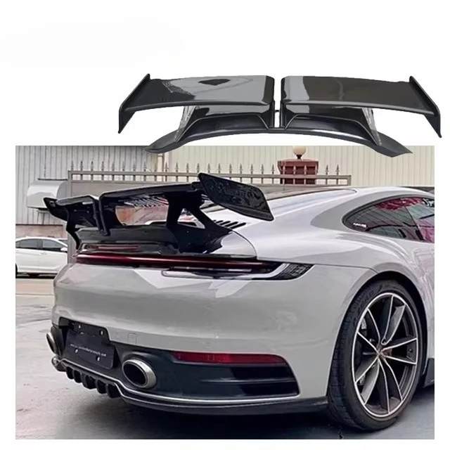 For Porsche Carrera 911 992 Techart Spoiler Body Kit 992 Carbon Fiber Techart Rear Spoiler Wing