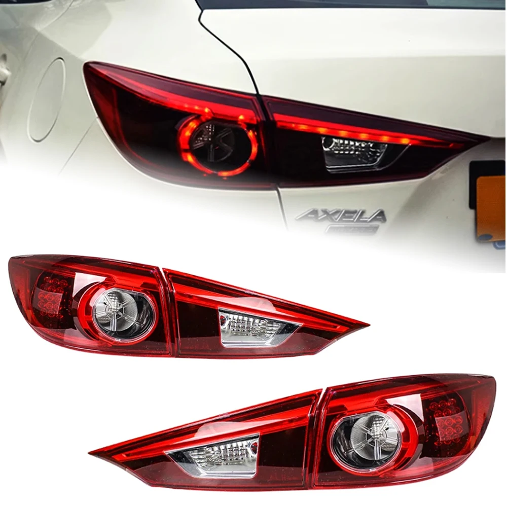 AKD Car Styling Tail Lamp for Mazda 3 Axela LED Tail Light 2014-2018 Mazda 3 Rear Fog Brake Turn Signal Auto Accessories