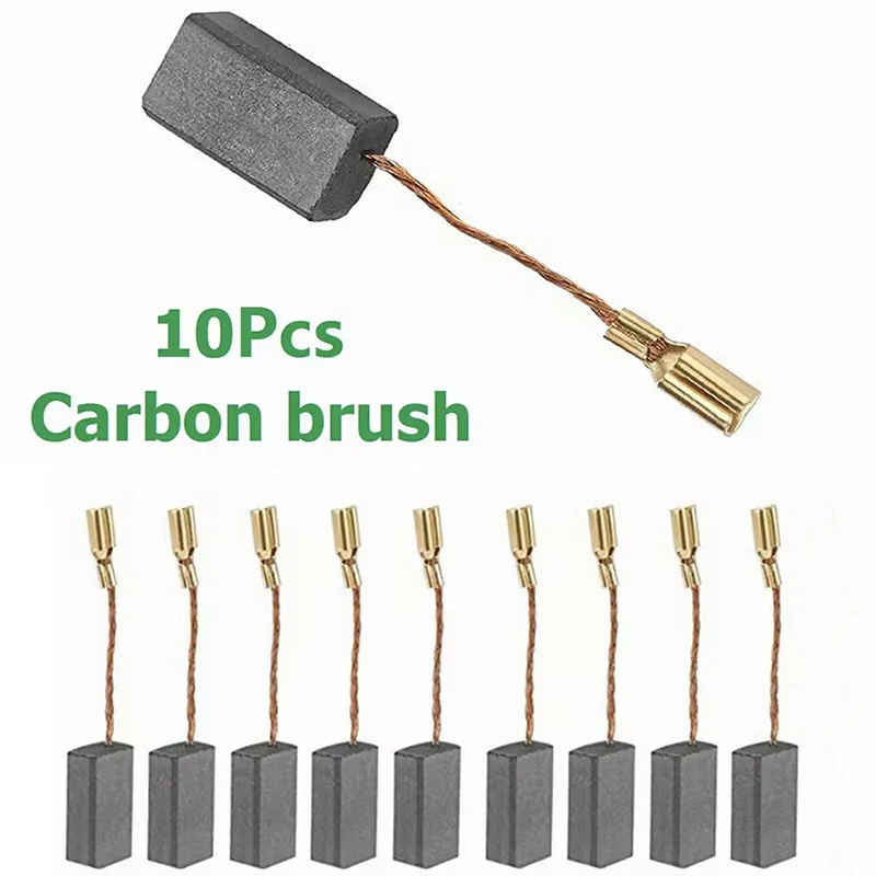 

10 шт. угольных щеток для угловой шлифовальной машины 15 мм x 8 мм x 5 мм, аксессуары для электроинструментов