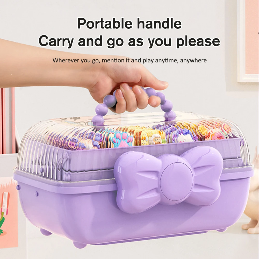 Children\'s Hair Accessories Storage Box Head Rope Hairpin Rubber Band Head Jewelry Cute Girl Jewelry Box  Hairpin Organizer Gift