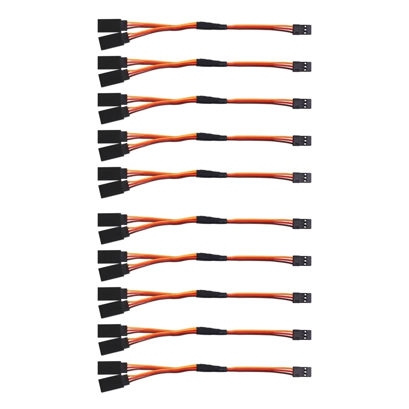 10Pcs 150Mm Y Type Extended Line Extension Lead Wire Cable For Futaba Jr Y Harness Servo Lead Extension