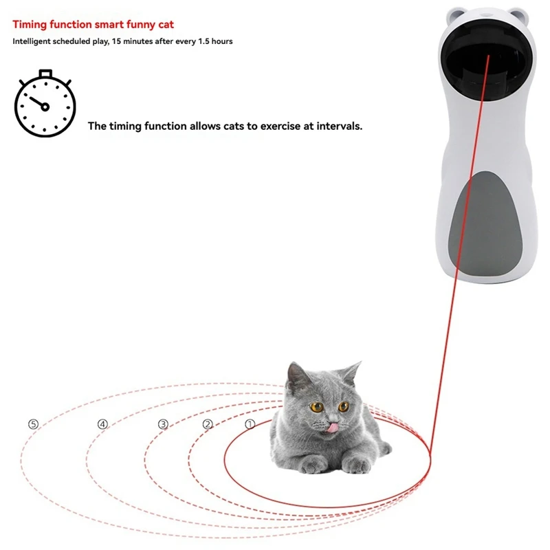 Automatic Bear Cat Ticker Interactive Smart Teasing Pet Intelligent Electric Rotating Cat Baiter Automatic Cat Toys