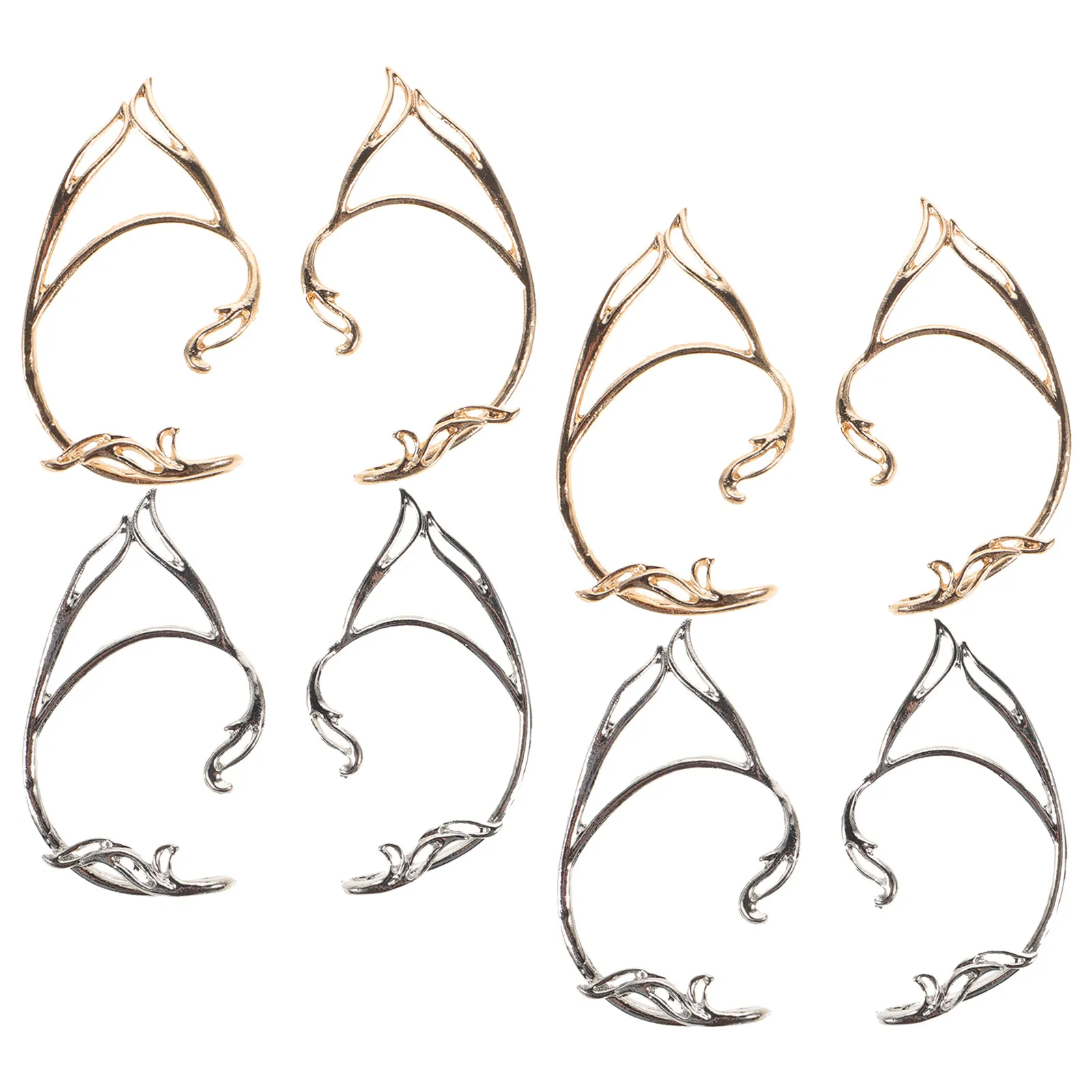 8Pcs Ear Clips Elf Style Non Piercing Wrap Earrings Vintage Fairy Ear Cuffs Fashion Earrings for Women Earring Clip