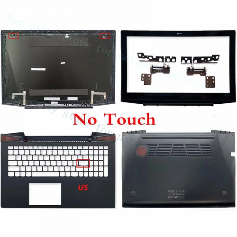 A ++ لينوفو Y50 Y50-70 Y50P-70 Y50-80 محمول LCD الغطاء الخلفي A/B/C/D غطاء غير اللمس