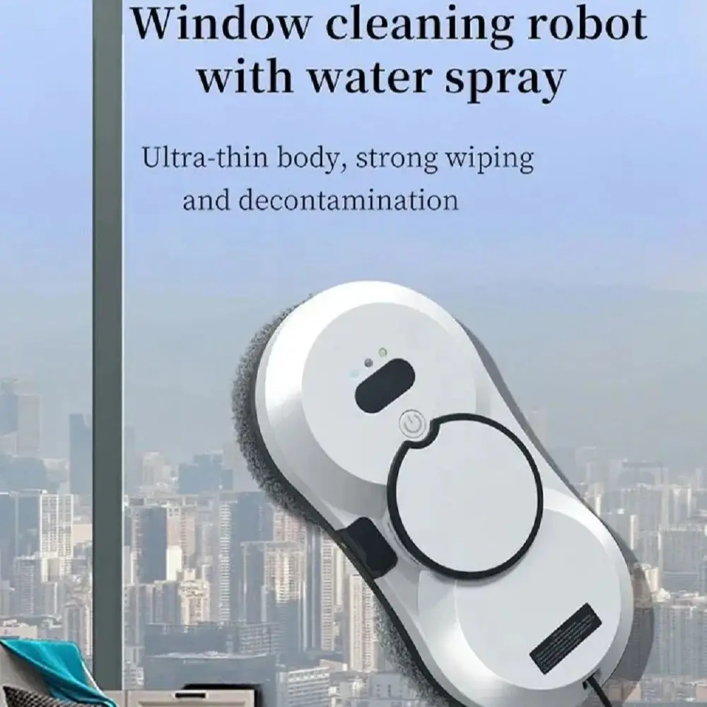 Electric Window Cleaner Water Jet Smart Home Electric Cleaner High Level Double Sided Glass Cleaning Robot