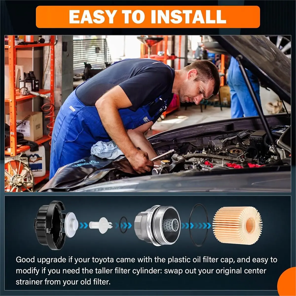 Promotion 15620-31060 Oil Filter Housing Cap Assembly Kit for RX350
