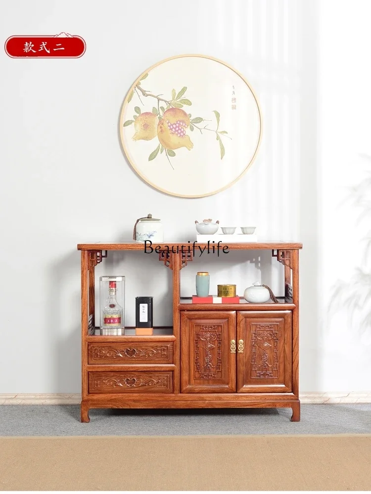 Solid wood household living room wine cabinet Chinese tea table porch meal preparation kitchen locker