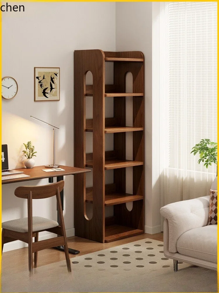 bookcase display floor-to-ceiling integrated narrow slit does not take up space, corner locker against the wall
