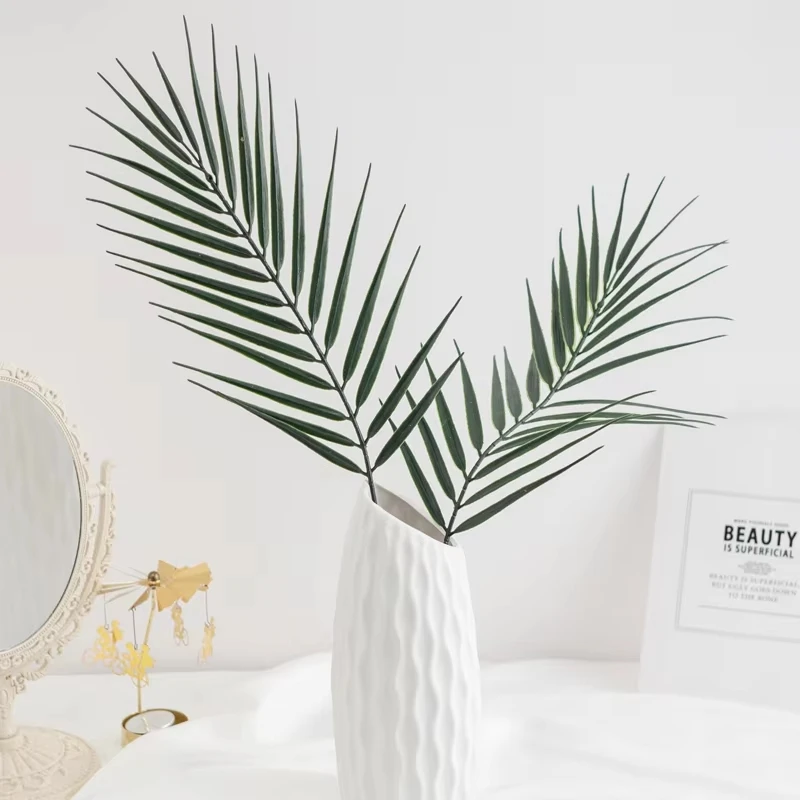 5/10Pcs Artificial Plants Tropical Palm Tree Leaves Home Room Garden Decora Accessories Photography Prop Festival Wedding Gifts - Detail 1