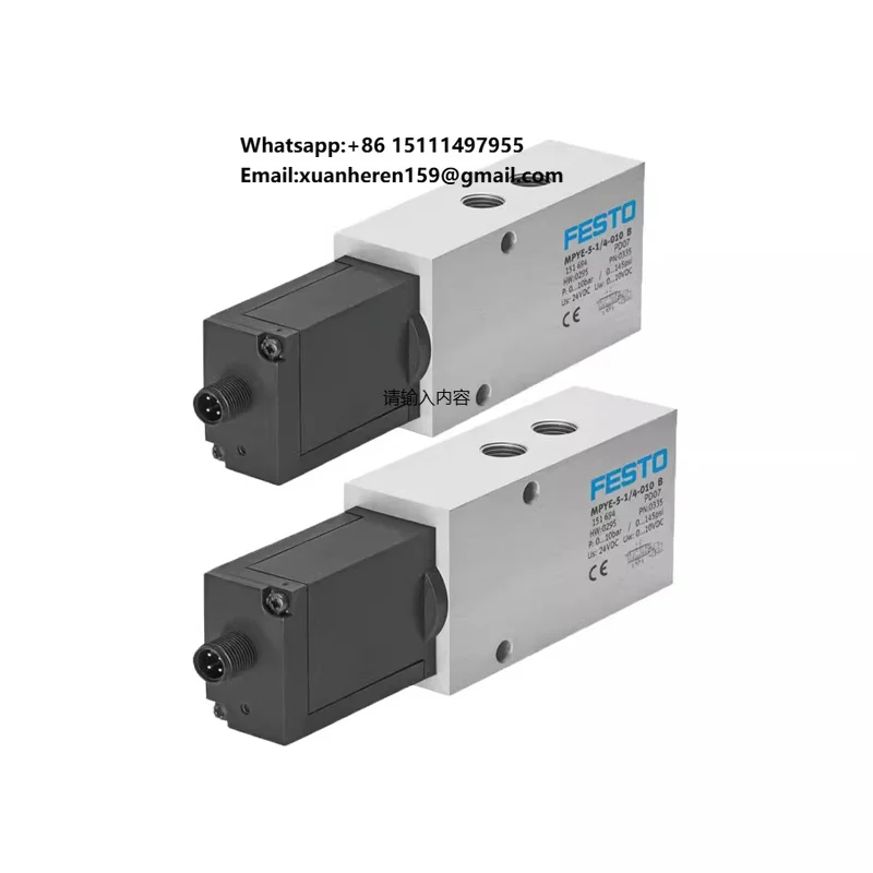 MPYE-5-1/8-1/4-3/8-M5-LF-HF-010-420-B FESTOs MPYE Series 4 20ma Electric Proportional Gas Pneumatic Control Solenoid Val