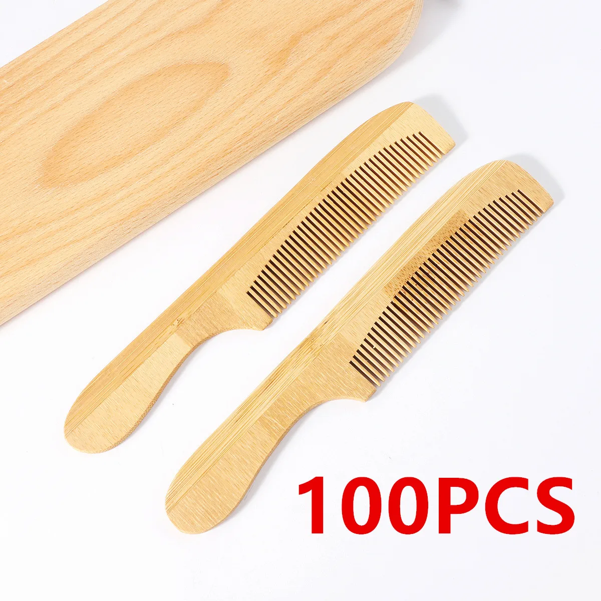 

100 Pcs 100% Natural Wood Hair Combs Non-Static and Eco-Friendly Wooden Comb Travel Hotel combs for Men and Women