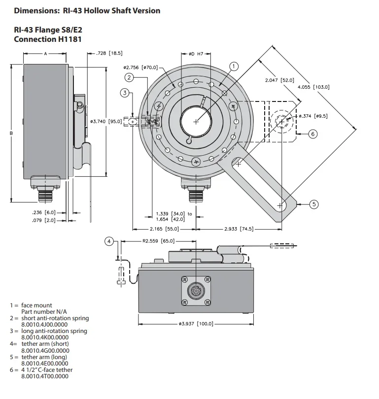 ORIGINAL TURCKE 5-30VDC ENCODER T8.5800.ZPTO.1200.4076