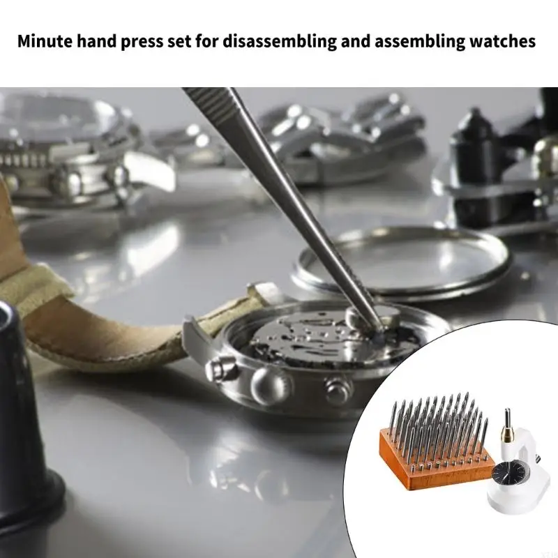 X7JB Relógio Hand Hand Pressser Hand Pusher Ferramenta Conjunto com kits Relógio Hand Substitua o extrator Setting Set