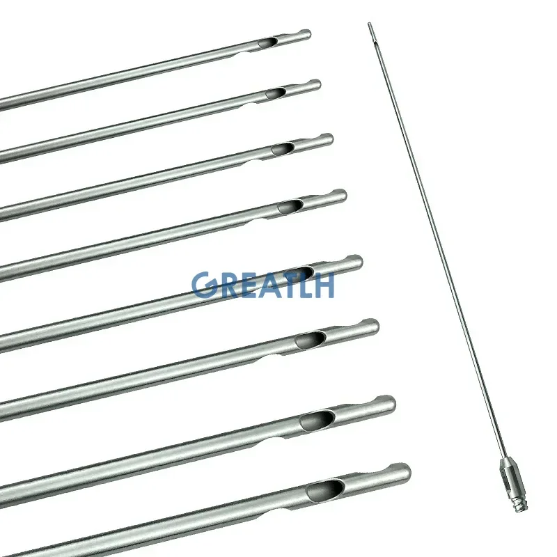 Spiral Liposuction Cannula with 3 Holes Micro Cannulas Needl Stainless Steel  Lipusuction Instrument Plastic Beauty Tools 1pcs