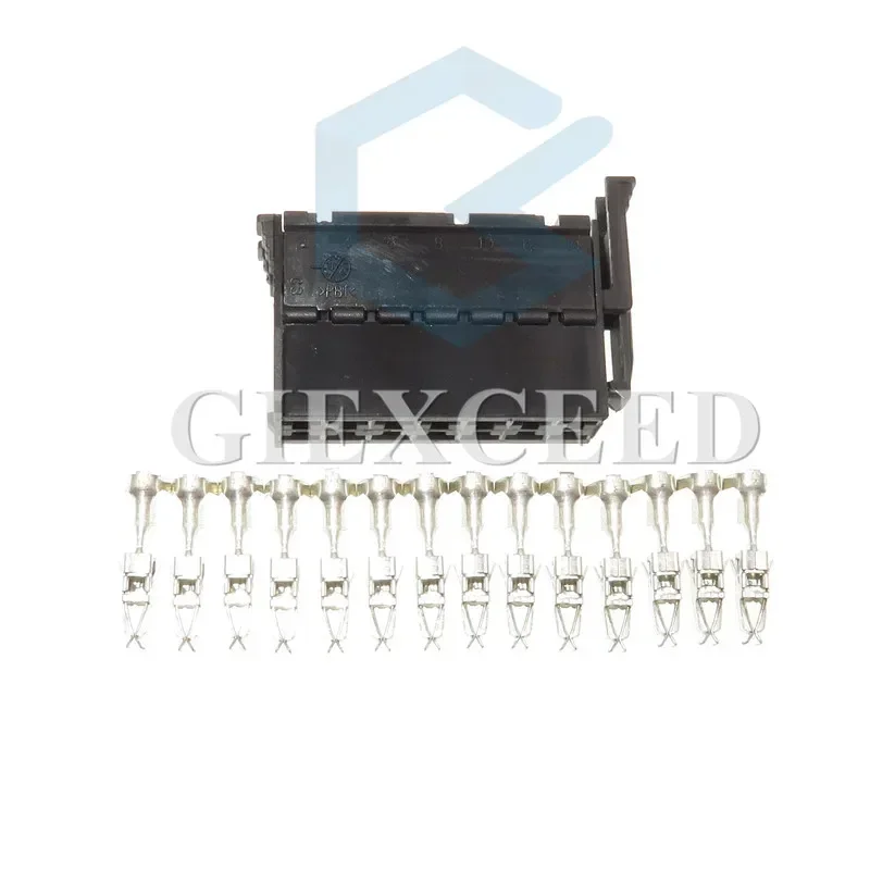 2 Sets 14 Pin 929504-5 Auto Plug Electrical Wiring Harness Female Socket With Terminals AC Assembly For VW Audi