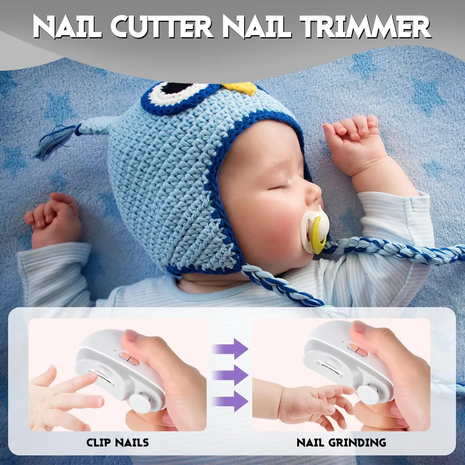 電動爪切り研削と研磨 2 in 1 多機能ポータブル自動爪グラインダー電動マニキュアツール