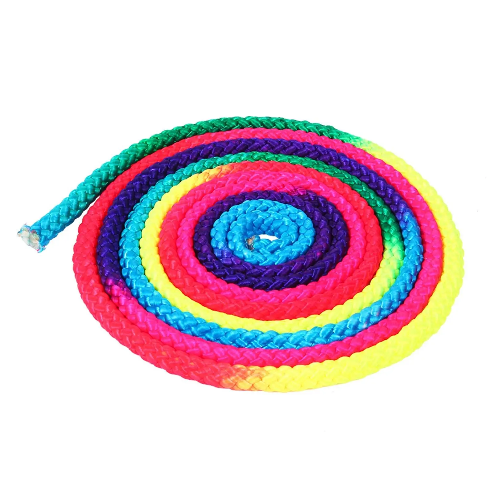 2.8m Rainbow Rhythmic Gymnastics Rope - Solid Competition Training Line for Arts & Flexibility