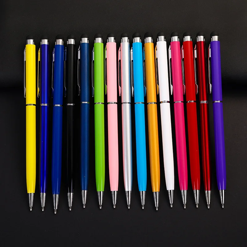 30PCS  Creative Metal Ballpoint Pen Multicolor Gaoshi Pen Rotating Touch Screen Capacitor Pen Xiao Xihua Signature Pen