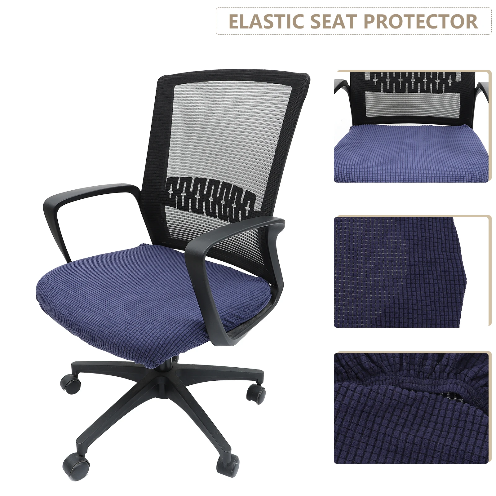 

Chair Seat Cover Polyester Elastic Protector for Chairs Dining Wedding Banquet Kids Pet Proof Easy Clean Machine Washable Sofa