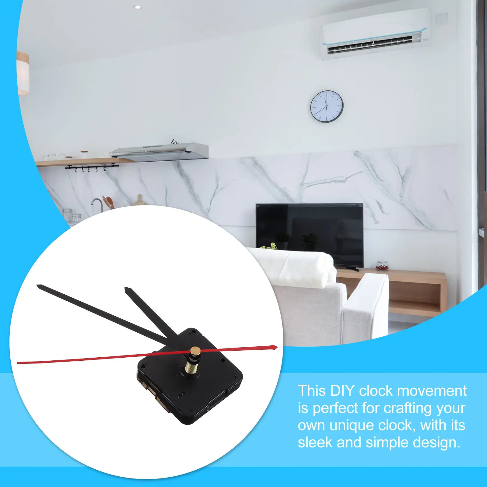 1Set Clock Works Replacement Kit Battery Operated DIY Clock Movement Motor Mechanism with Hands Pendulum Silent