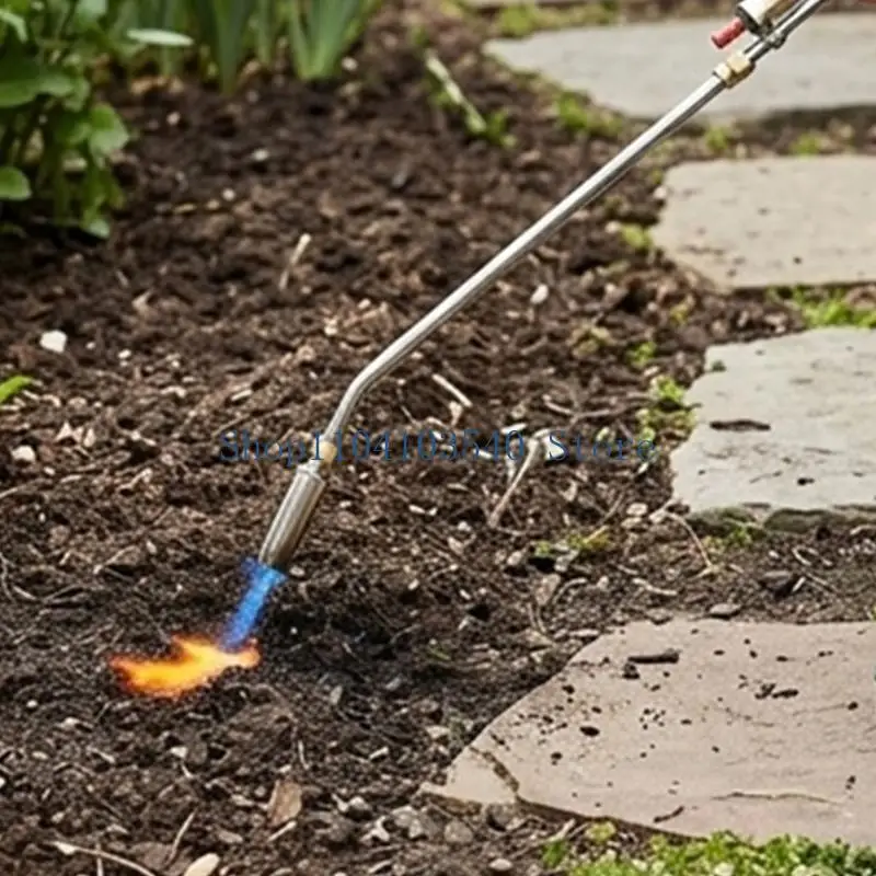 02DC Multipurpose Portable Propane Adapter Burning Weeding Adapter for Garden Roofing Snow Road Charcoal with Ergonomic Grip