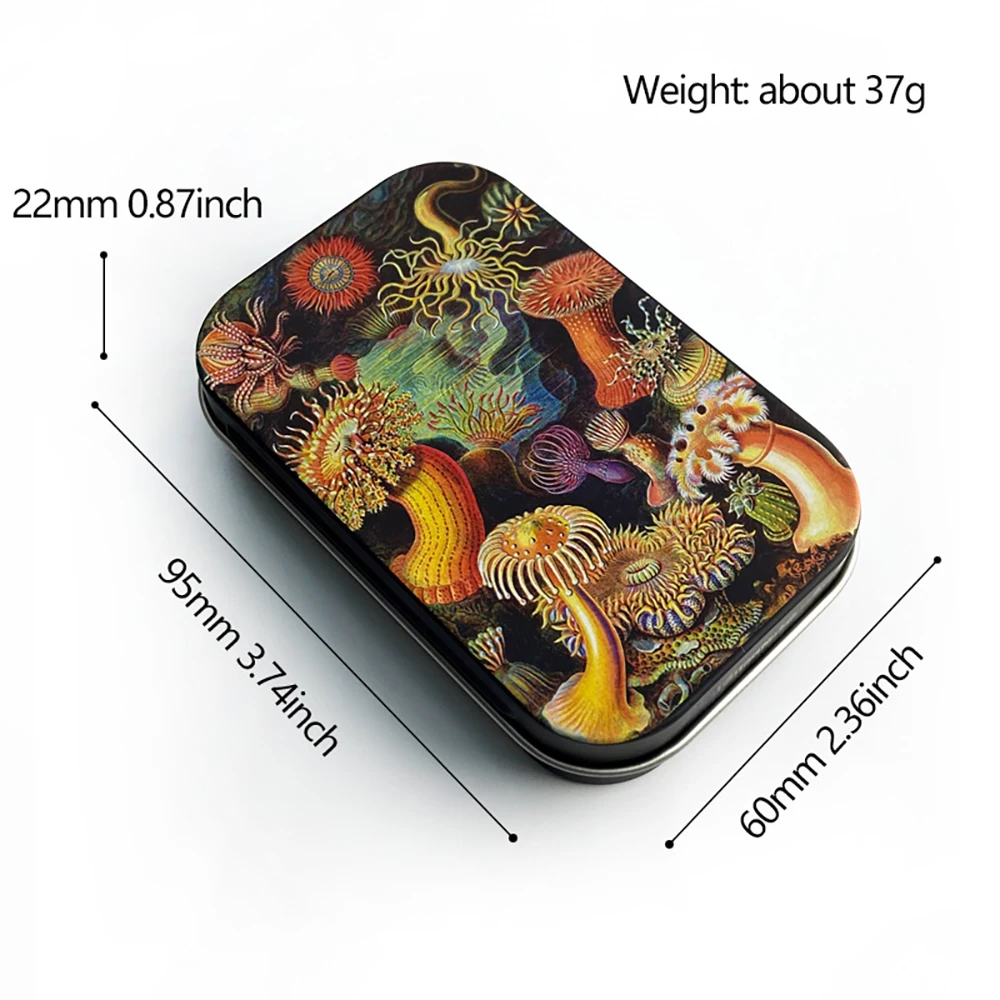 1 Pc Jewelry Candy Coin Key Organizer Cigarette Case Rectangle Container Tinplate Box Tobacco Storage Smoking Accessories