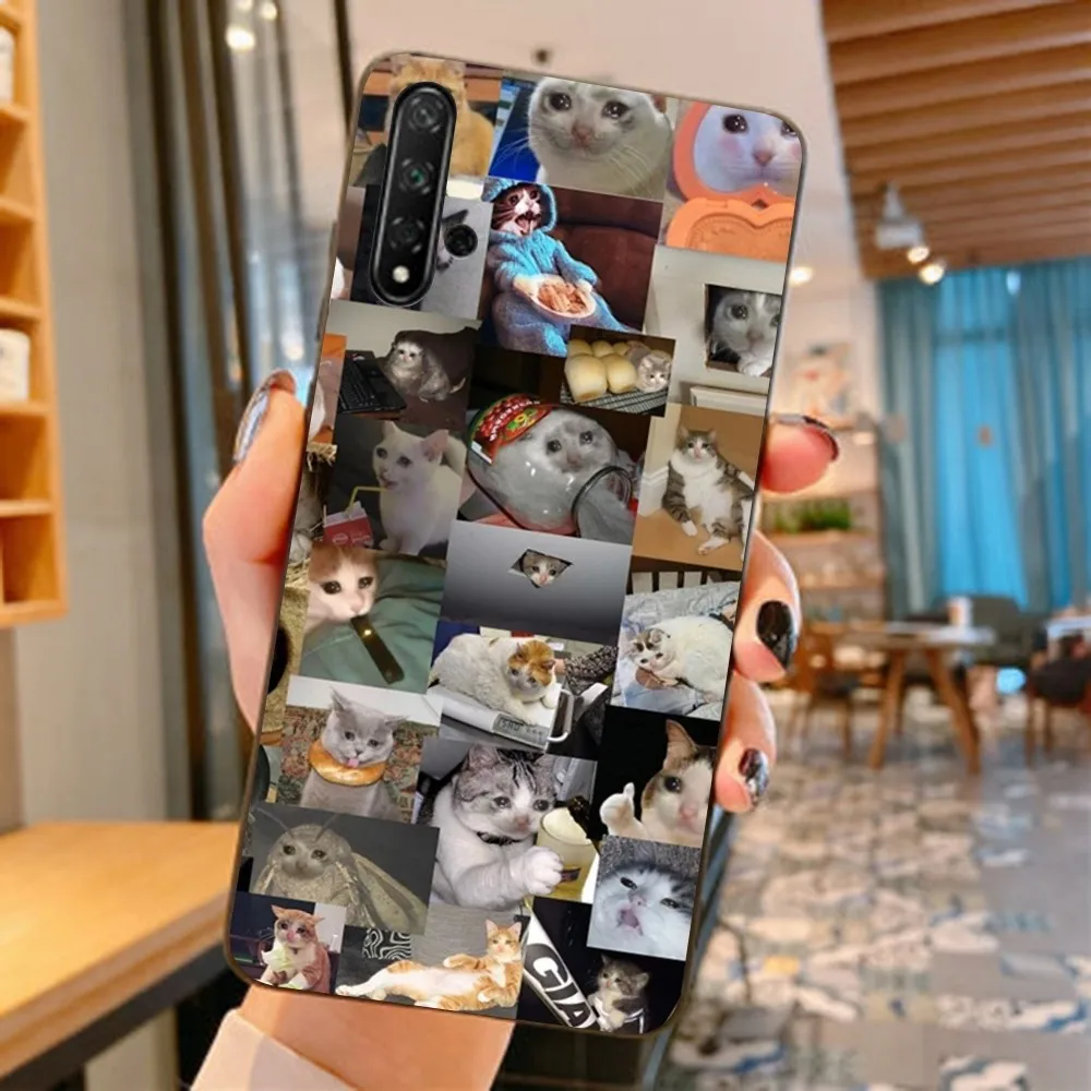 Crying Cat Memes Phone Case For Huawei Mate 10 20 30 40 50 lite pro Nova 3 3i 5 6 SE 7 pro 7SE