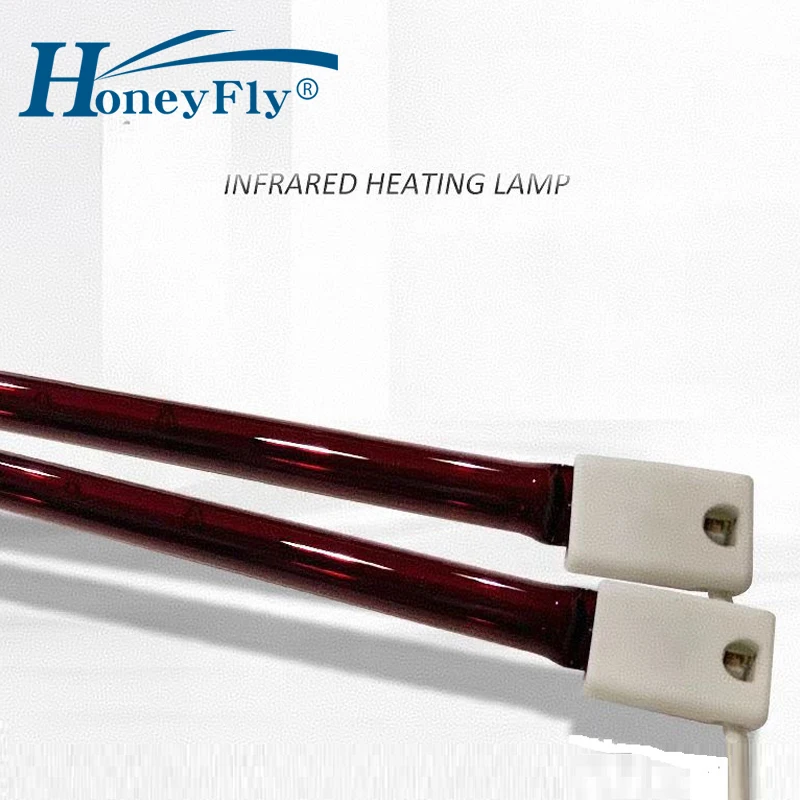HoneyFly In Stock Infrared Halogen Lamp 650mm 400W/700mm 1500W/500mm 1000W 220V SK15 Heating Element IR Heater LampS
